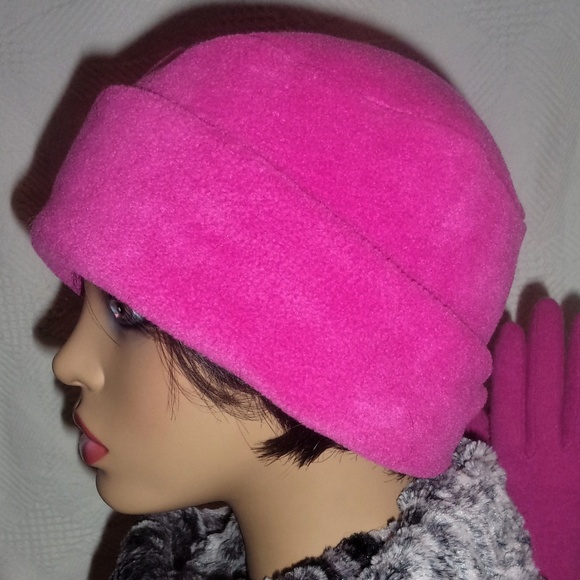 Pink Polyester Velour Cap - Picture 4 of 4